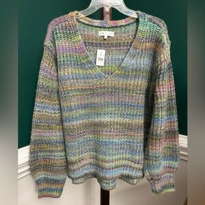 Lou & Grey for Loft. Multicolored sweater. Women’s size Large.
Read description